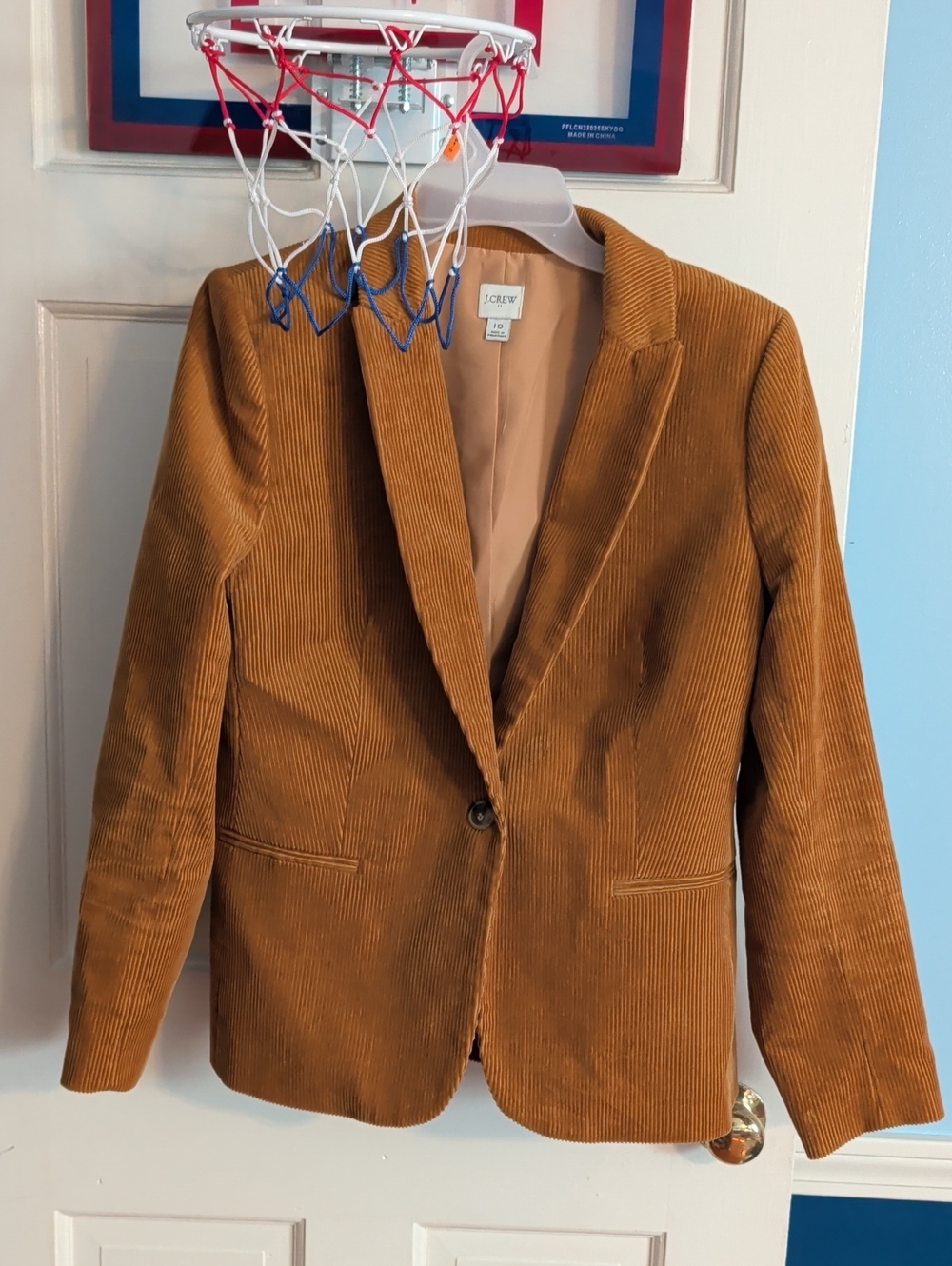 J. Crew Women's Corduroy Blazer in Camel Brown